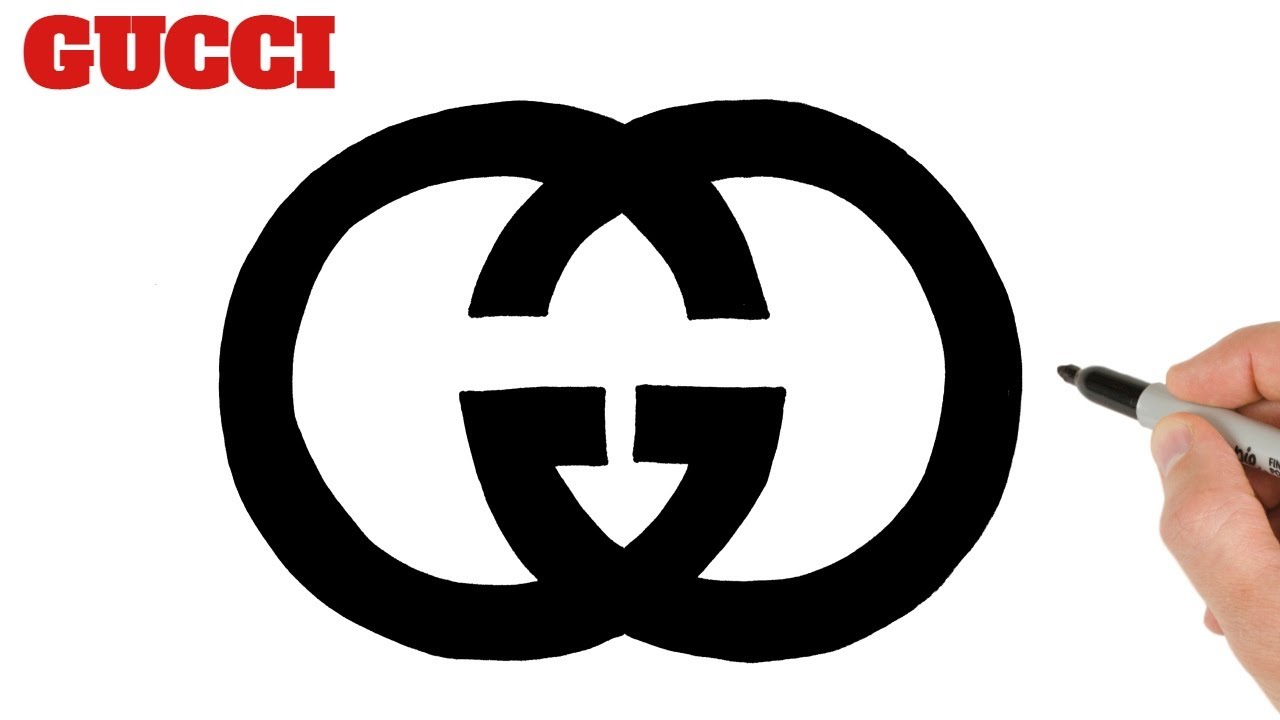 How to Draw Gucci Logo Easy | Famous Logos Drawings for Beginners