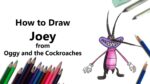 How to Draw Joey from Oggy and the Cockroaches with Color Pencils [Time Lapse]