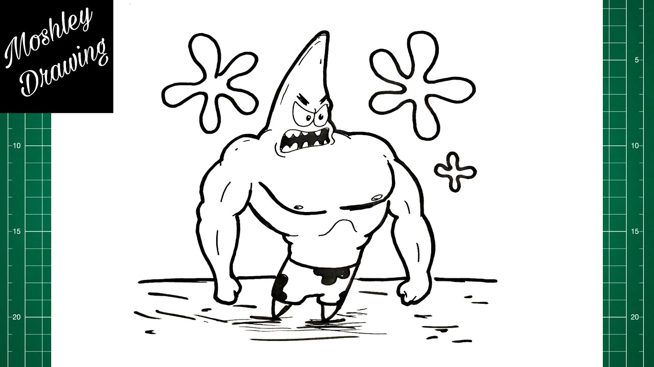 How to Draw Muscle Patrick Star