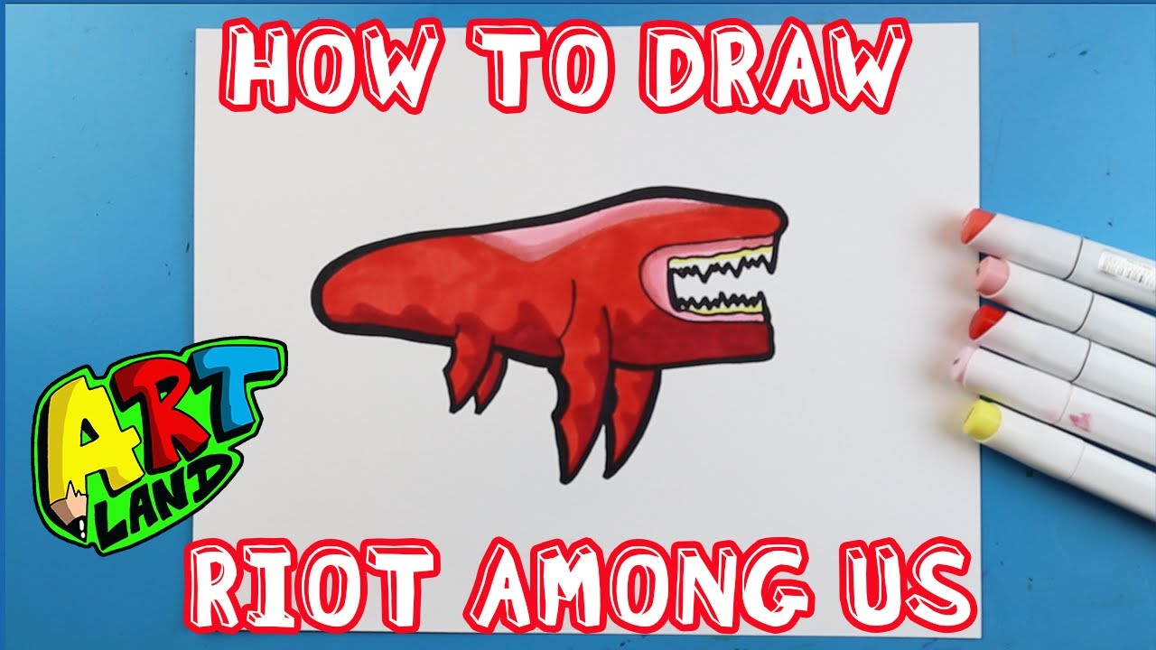 How to Draw RIOT from AMONG US!!!