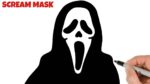 How to Draw Scream Mask or Ghostface from SCREAM | Super Easy