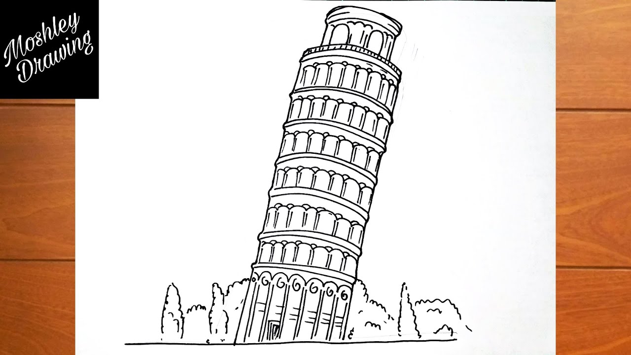 How to Draw The Leaning Tower of Pisa