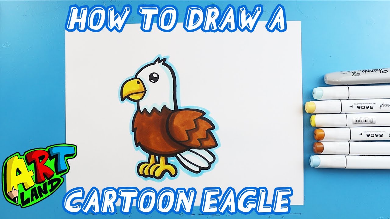 How to Draw a CARTOON EAGLE