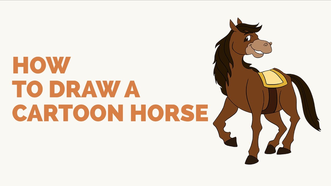How to Draw a Cartoon Horse - Easy Step-by-Step Drawing Tutorial
