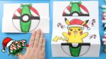 How to Draw a Christmas Pokeball Surprise Fold