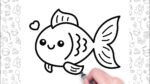 How to Draw a Fish Easy Step by Step For Kids | bolalar uchun baliq chizish | drawing fish for kids