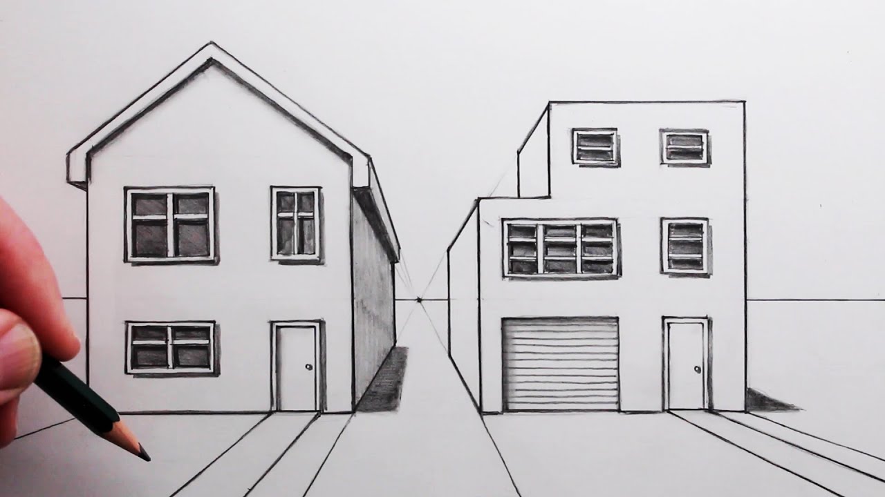 How to Draw a House in One-Point Perspective: Narrated Drawing Tutorial for Beginners