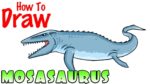 How to Draw a Mosasaurus Dinosaur