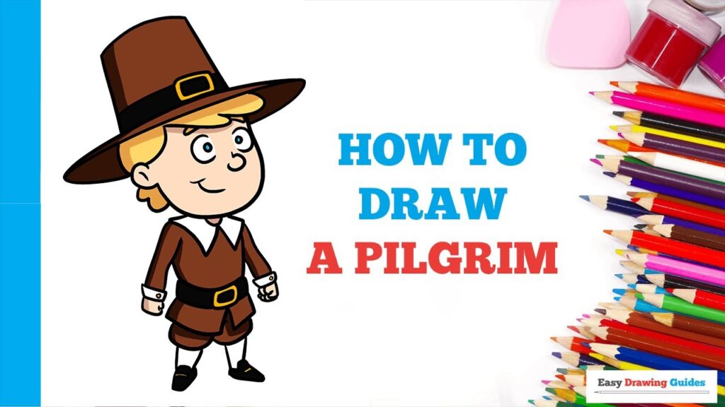 How to Draw a Pilgrim in a Few Easy Steps Drawing Tutorial for