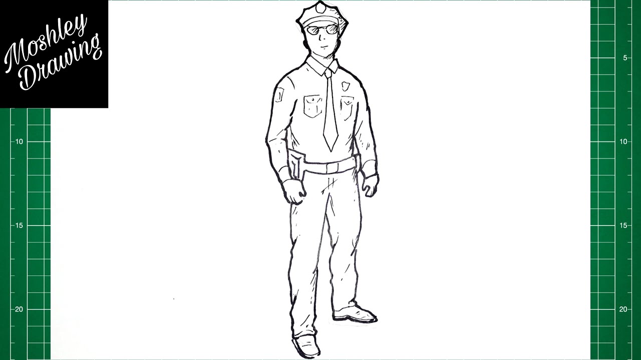 How to Draw a Police Officer