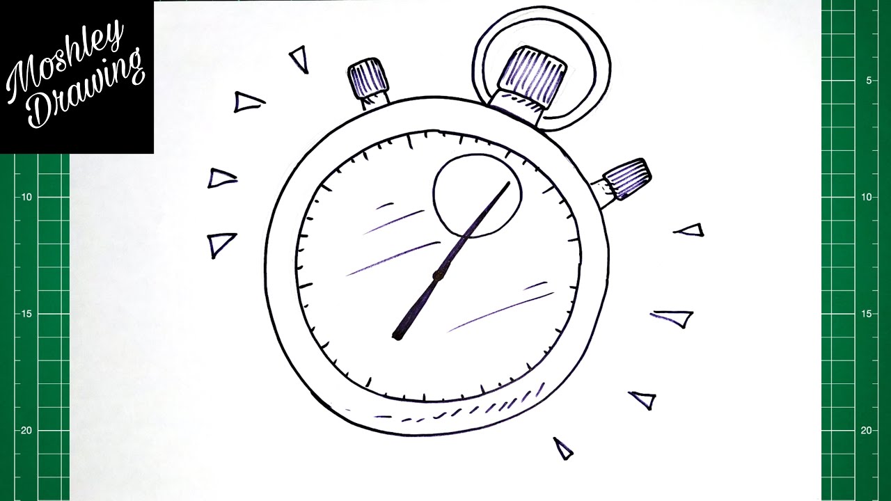 How to Draw a Stopwatch