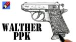 How to Draw a Walther PPK - James Bond's Gun