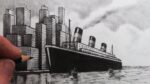 How to Draw using One Point Perspective: A City and Ocean Liner