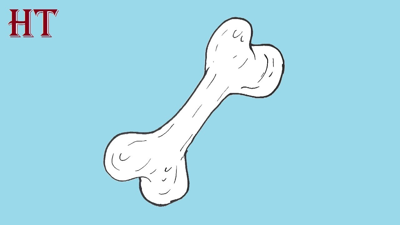 How to draw A Dog Bone easy Step by Step