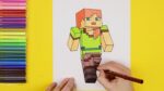 How to draw Alex (Minecraft)