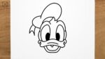 How to draw DONALD DUCK step by step, EASY