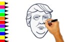 How to draw  Donald trump easy - step by step