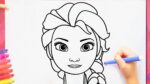 How to draw ELSA from frozen easy