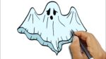How to draw Halloween ghost simple drawing version | Easy Drawing Ideas For Beginners