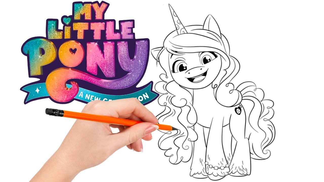 How to draw Izzy Moonbow from My Little Ponny - MLP A New Generation