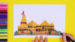 How to draw Lord Ram Temple, Ayodhya