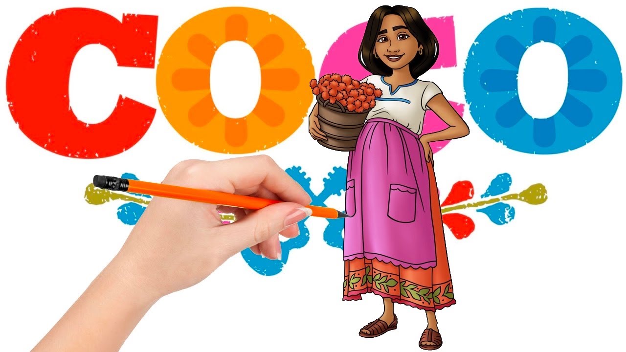 How to draw Luisa Rivera (Mamá) encouraging Miguel to follow family's tradition - Coco