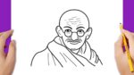 How to draw Mahatma Gandhi easy