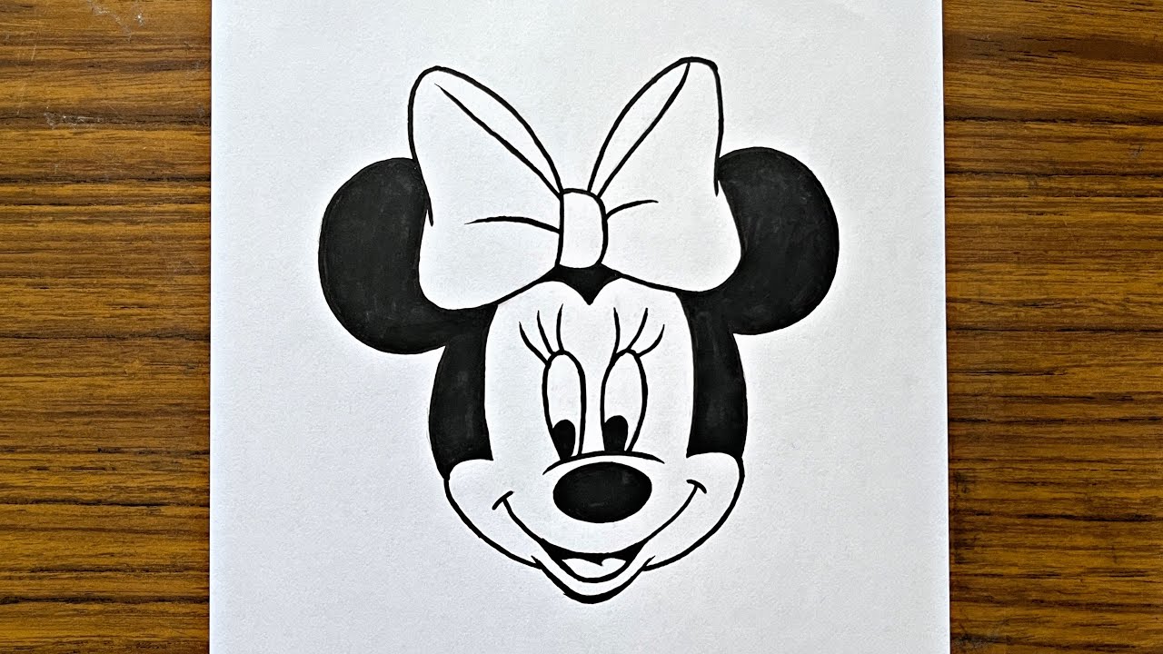 How to draw Minnie mouse || Minnie mouse drawing || Drawing pictures easy with pencil | Drawing easy