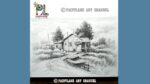 How to draw Scenery Art with step by step pencil art  || Landscape drawing and shading