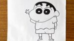 How to draw Shin Chan step by step very easy || drawing tutorial for beginners cartoons #shorts