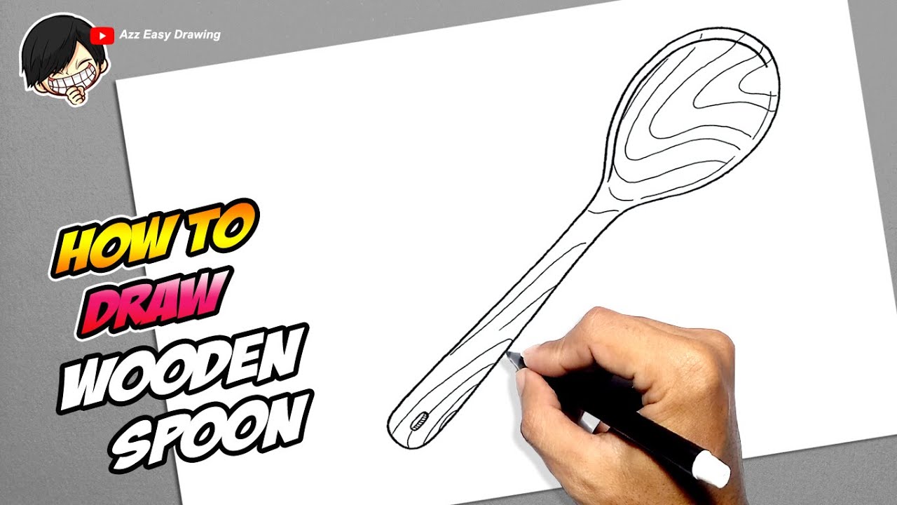How to draw Wooden Spoon