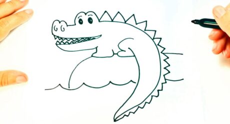 Comment dessiner un crocodile pour les enfants | Leçon de dessin de crocodile étape par étape