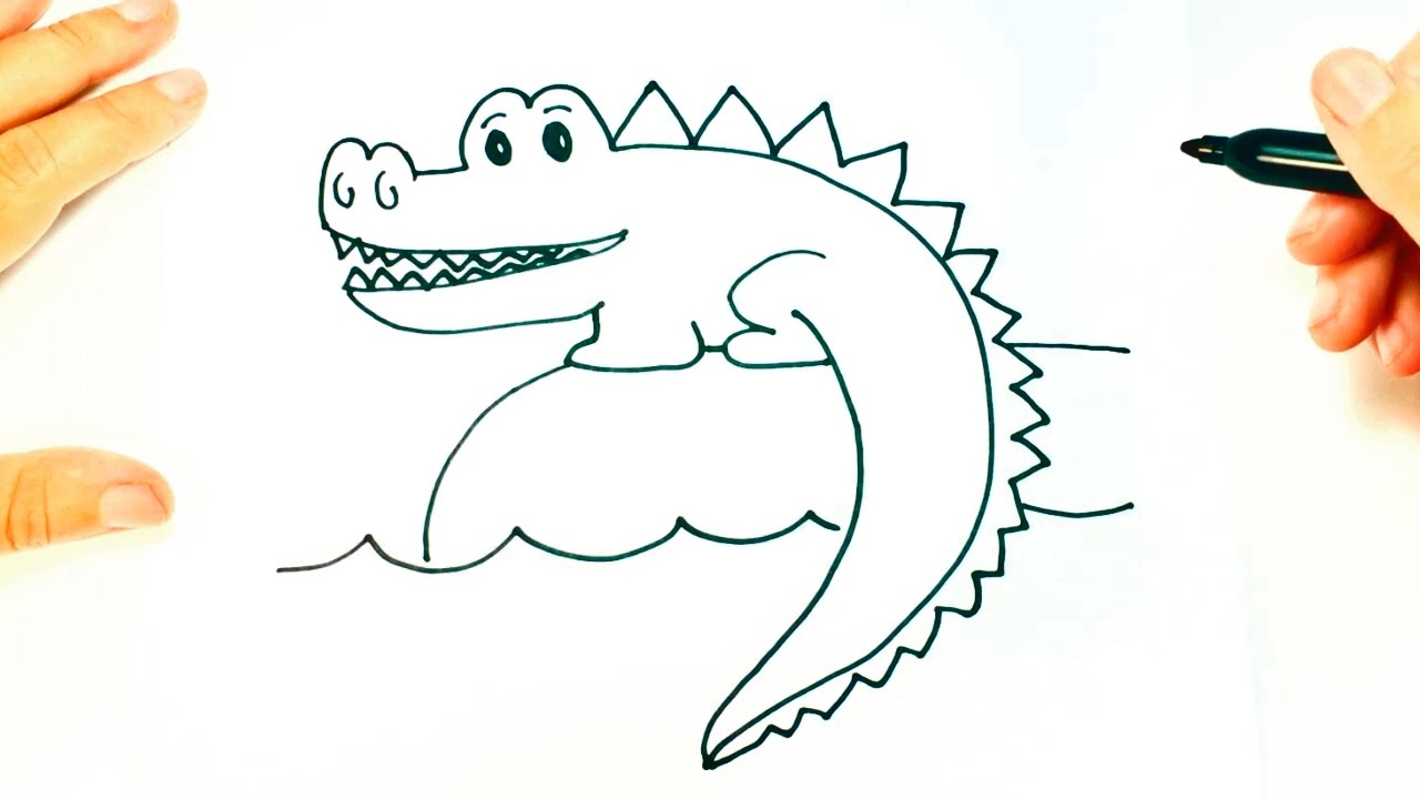 How to draw a Crocodile for kids | Crocodile Drawing Lesson Step by Step