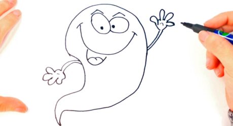 Comment dessiner un fantôme pour les enfants | Leçon drôle de dessin de fantôme étape par étape