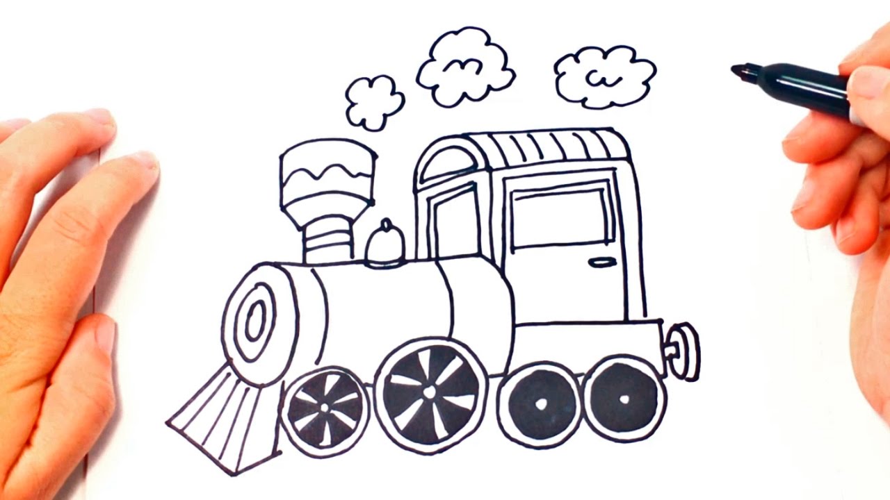 How to draw a Locomotive Train | Train Drawing Lesson