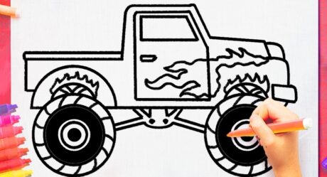 How to draw a MONSTER TRUCK