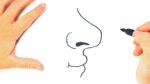 How to draw a Nose | Human Nose Easy Draw Tutorial