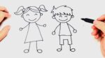 How to draw a Pair of Kids | Kids Easy Draw Tutorial