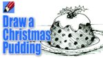 How to draw a christmas pudding - Real Easy