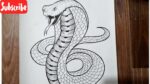How to draw a cobra snake easy step by step || Easy Animal drawing