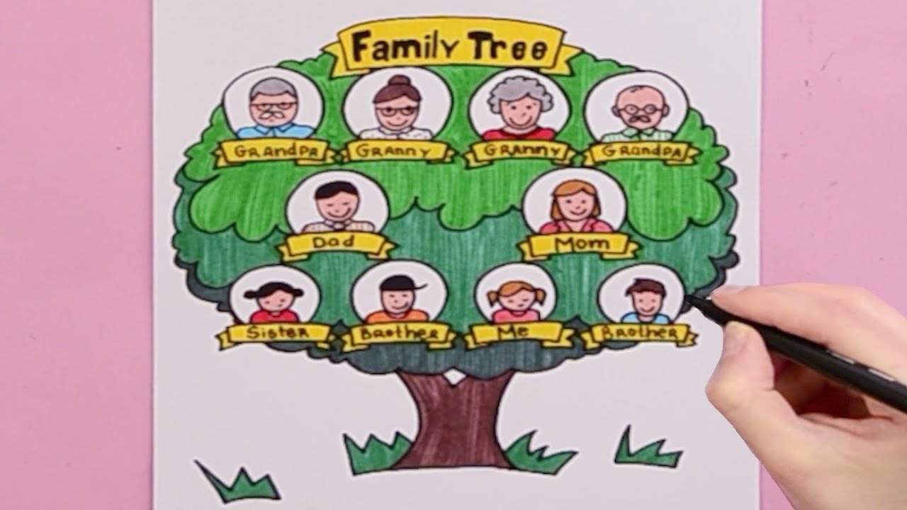 How to draw a family tree (3 generations)