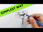 How to draw a flower realistic | Simple Drawing Ideas