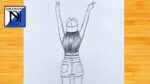 How to draw a girl Backside - Very Easy Step by Step Drawing | Pencil Sketch for Beginner