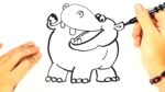 How to draw a hippopotamus for kids | hippopotamus Drawing Lesson Step by Step