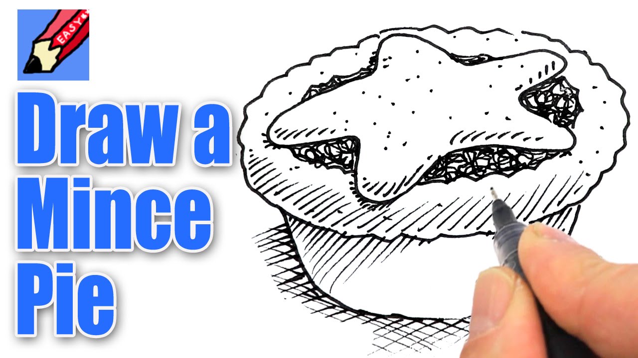 How to draw a mince pie