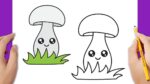 How to draw a mushroom easy