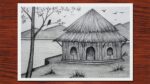 How to draw a scenery with Pencil, Easy Pencil Sketch Drawing 2021