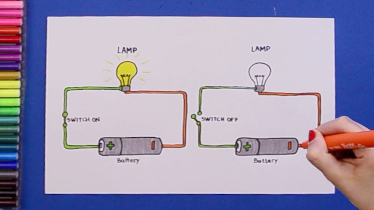 How to draw a simple electric circuit