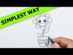 How to draw a sunflower draw so cute | Simple Drawing Ideas