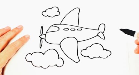 How to draw an Airplane very Easy and step by step